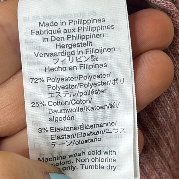 MADEWELL Heathered Rose Bubble Sleeve Swing Neck Turtle Neck Size Medium - Picture 9 of 14